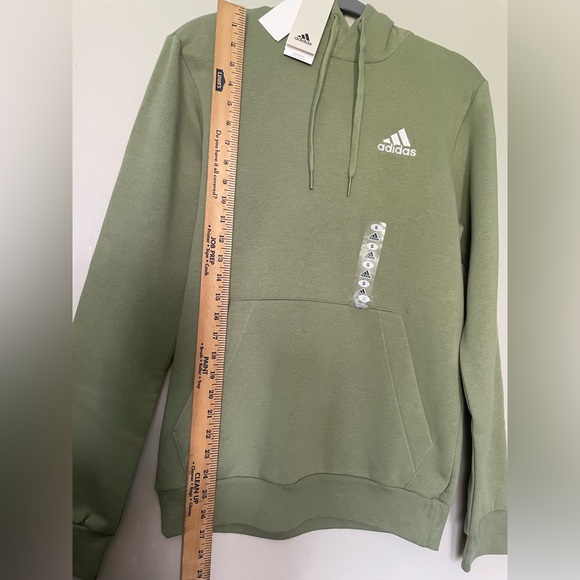 NWT Adidas Men’s Small Green Hoodie with Kangaroo Pocket - Picture 3 of 7